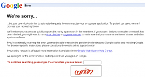 google_autoquery Google "We're Sorry" message