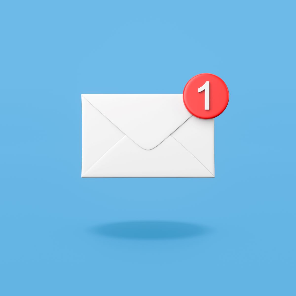 Email icon with notification badge, representing effective email marketing strategies for building customer loyalty and engagement.